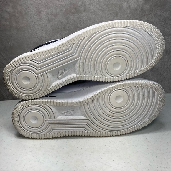 Nike White Air Force 1 Paint Dripping Navy Blue Custom Men's Sz 11 315115-112 - Picture 5 of 11